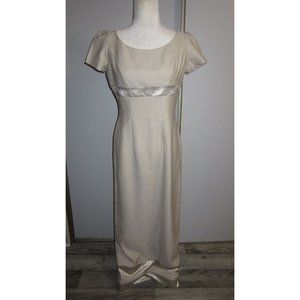 Watters and Watters 8 Beige Maxi Bridesmaid Mother of the Bride Dress